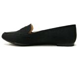 Sedef Siyah Loafer Anatomik Babet