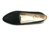 Sedef Siyah Loafer Anatomik Babet