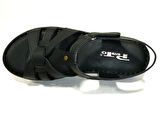 Punto Siyah Cırtlı Anatomik Comfort Sandalet