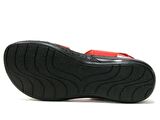 Muya Kırmızı Cırtlı Deri Anatomik Comfort Sandalet