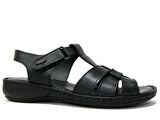 Muya Siyah Cırtlı Deri Anatomik Comfort Sandalet