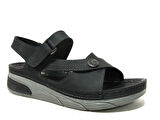Mulex Siyah Cırtlı Anatomik Comfort Sandalet