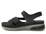Mulex Siyah Cırtlı Anatomik Comfort Sandalet