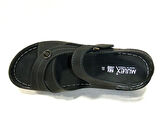 Mulex Siyah Cırtlı Anatomik Comfort Sandalet