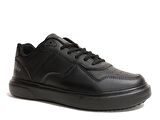 Jump Siyah Sneakers Bağcıklı Spor Ayakkabı