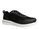 Kinetix Siyah Altın Sneakers Bağcıklı Spor Ayakkabı