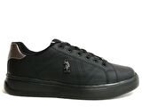 U.S.Polo Assn Siyah Bronz Sneakers Bağcıklı Spor Ayakkabı