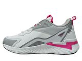 Jump Beyaz Gri Pembe Sneakers Bağcıklı Spor Ayakkabı