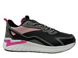 Jump Siyah Pembe Fuşya Sneakers Bağcıklı Spor Ayakkabı