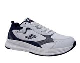 Jump Beyaz Lacivert Gri Bağcıklı Running Sneakers Spor Ayakkabı