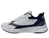Jump Beyaz Lacivert Gri Bağcıklı Running Sneakers Spor Ayakkabı