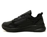Jump Siyah Gri Bağcıklı Running Sneakers Spor Ayakkabı