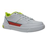 Jump Beyaz Fosfor Turuncu Bağcıklı Athletics Sneakers Spor Ayakkabı