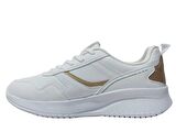 Kinetix Beyaz Altın Bağcıklı Running Sneakers Spor Ayakkabı