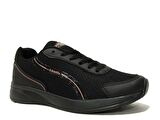 Kinetix Siyah Altın Bağcıklı Sneakers Spor Ayakkabı