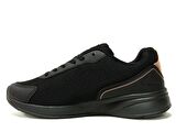 Kinetix Siyah Altın Bağcıklı Sneakers Spor Ayakkabı