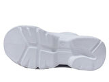 Flet Beyaz Gümüş Yüksek Topuklu Bağcıklı Sneakers Spor Ayakkabı