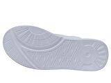 Flet Beyaz Gümüş Yüksek Topuklu Lastik Bağcıklı Sneakers Spor Ayakkabı