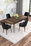 Rovena Mona Barok 80x132 Açılabilir Mdf Mutfak Masası Takımı 4 Adet Sandalye