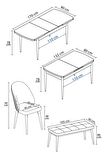 Rovena Modica Meşe 80x132 Açılabilir Suntalam Yemek Odası Takımı 4 Adet Sandalye+1 Bench