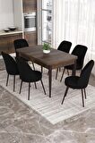 Rovena Marin Barok 80x132 Açılabilir Suntalam Yemek Odası Takımı 6 Adet Sandalye
