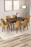 Rovena Zayn Barok 80x132 Açılabilir Suntalam Yemek Odası Takımı 6 Adet Sandalye