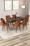 Rovena Zayn Barok 80x132 Açılabilir Suntalam Yemek Odası Takımı 6 Adet Sandalye