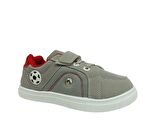 Polaris Gri Kırmızı Cırtlı Sneakers Spor Ayakkabı