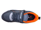 Hammır Cek Gri Turuncu Beyaz Cırtlı Sneakers Spor Ayakkabı