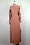 Taş Detayı Elbise Pembe 7804
