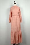 Brode Kemerli Elbise Pembe 7723