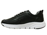Luis Figo Siyah Beyaz Bağcıklı Anatomik Comfort Casual Sneakers Ayakkabı