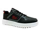 Jump Siyah Kırmızı Sneakers Bağcıklı Spor Ayakkabı