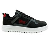 Jump Siyah Kırmızı Sneakers Bağcıklı Spor Ayakkabı