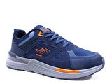 Jump Lacivert Turuncu Sneakers Bağcıklı Spor Ayakkabı