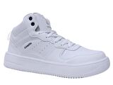 Kinetix Beyaz Bağcıklı Boğazlı Basket Sneakers Spor Ayakkabı