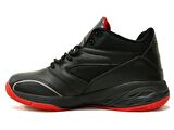 Jump Siyah Kırmızı Bağcıklı Boğazlı Basket Sneakers Spor Ayakkabı