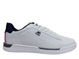 Jump Beyaz Lacivert Kırmızı Bağcıklı Sneakers Spor Ayakkabı
