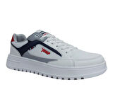  Jump Beyaz Lacivert Kırmızı Bağcıklı Sneakers Spor Ayakkabı