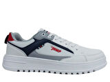  Jump Beyaz Lacivert Kırmızı Bağcıklı Sneakers Spor Ayakkabı