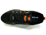 Wickers Siyah Turuncu Bağcıklı Sneakers Spor Ayakkabı