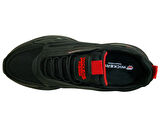 Wickers Siyah Kırmızı Bağcıklı Sneakers Spor Ayakkabı