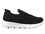 Wickers Siyah Beyaz Bağcıksız Aqua Sneakers Spor Ayakkabı