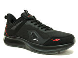 Lescon Siyah Kırmızı Gri Sneakers Bağcıklı Spor Ayakkabı