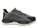 Wickers Füme Gri Kırmızı Bağcıklı Sneakers Spor Ayakkabı