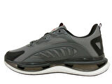 Wickers Füme Gri Kırmızı Bağcıklı Sneakers Spor Ayakkabı