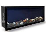 Elektrikli Dekoratif Yapay Şömine Bluetooht Sabit Çıtırtı 180x35 X18 Cm