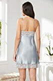 Pierre Cardin Saten Dantelli Gecelik 890 Mist