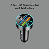 5 Port USB Süper Hızlı Şarj Akıllı Telefon Şarjı