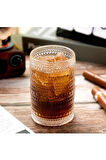 2 Adet Y38 420 ml Vintage Hobnail Bardak Antika Boncuk Kabartmalı Kahveviski
